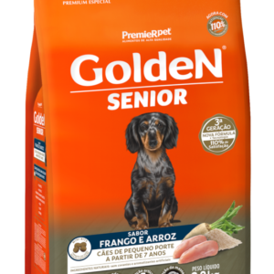 GoldeN® Formula Cães Seniores Porte Pequeno Frango e Arroz Mini Bits 10,1kg, 3kg
