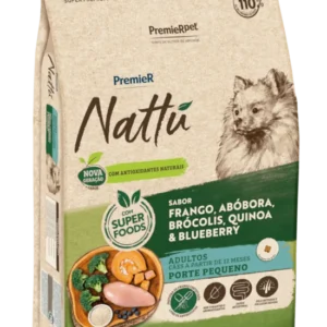 PremieR® Nattu Cães Adultos Porte Pequeno Frango, Abóbora, Brócolis, Quinoa & Blueberry 2,5kg