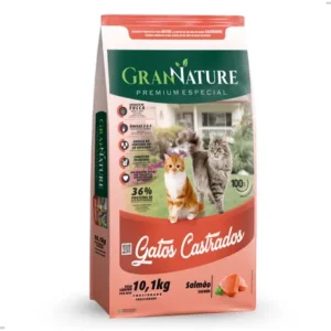 Ração Grannature Premium Especial Alimento Para Gatos Castrados Adulto Sabor Salmão De 10.1 Kg