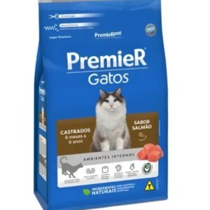 Premier Gatos Adultos Castrados Salmão 1,5 Kg