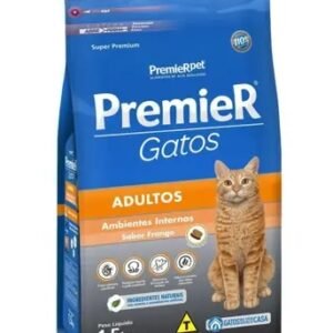 Ração Premier para Gatos Adultos Sabor Frango 1,5kg - Premier Pet