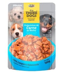 Ração úmida Sache three Dogs 100g