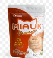 Petisco Miauk Premium para Gatos Ajuda na Prevenção e Eliminação das Bolas de Pelo 80g