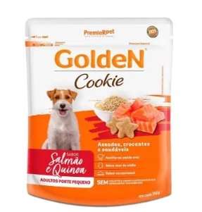 Biscoito Golden Cookie para Cães Adultos de Porte Pequeno Sabor Salmão e Quinoa 350g
