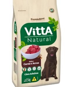 Ração Vitta Natural Cães Adultos Carne e Arroz 15kg