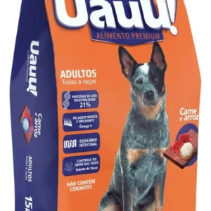 Ração Premium Dog Todas As Raças Uau Carne Arroz 10,1kg, 15kg,20kg